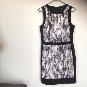 Mossimo grey, white & black color block dress sM/M